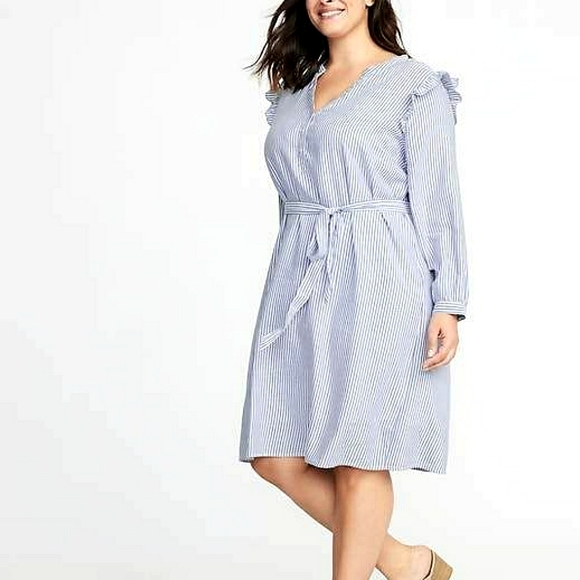 Old Navy Dresses & Skirts - Old Navy XXL Seersucker Shirt Dress